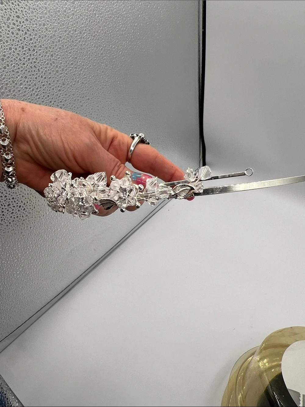 David's Bridal Silver Crystal Accent Tiara
